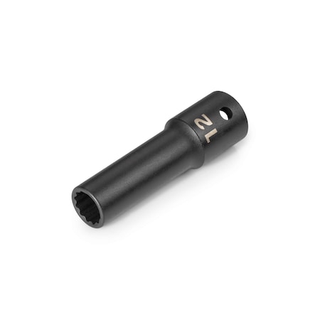 Tekton 1/2 Inch Drive x 12 mm Deep 12-Point Impact Socket SID23312